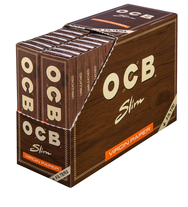 OCB Brown Slim With Tips (Pack of 32)