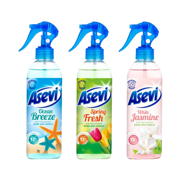 Asevi Air Freshener Spray 400ml RRP £2.99 (Pack of 12)