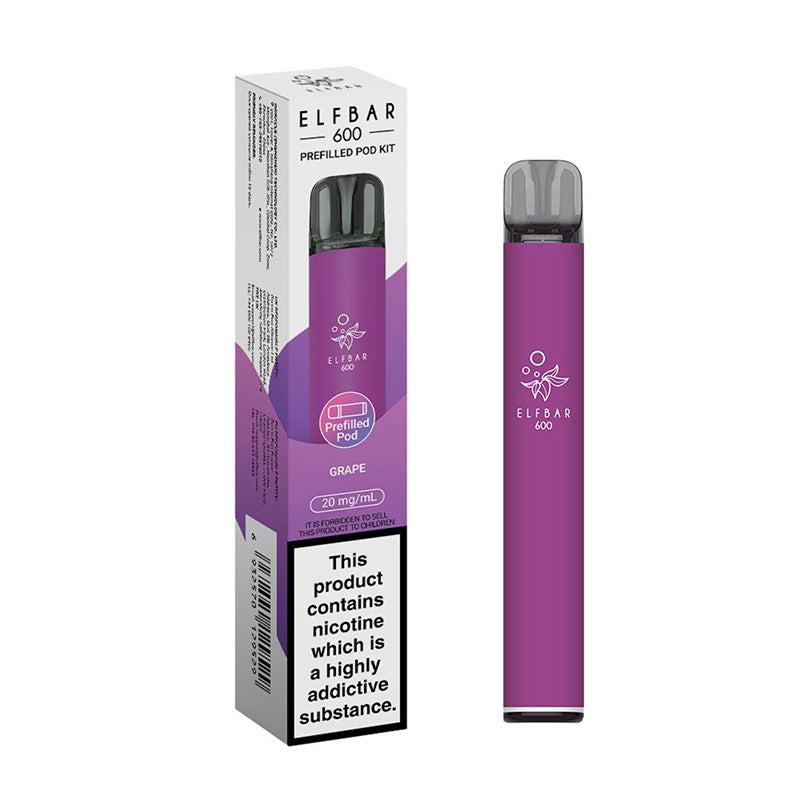 Elf Bar 600 Rechargeable Prefilled Pod Kit (Box of 10)