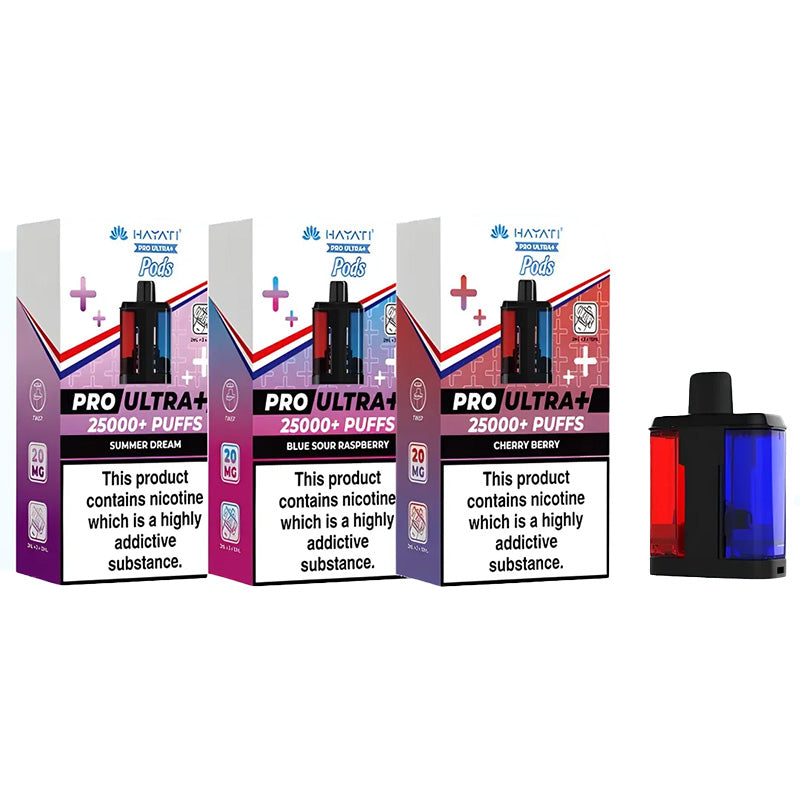 Hayati Pro Ultra+ 25K Replacement Pods (Box of 5)