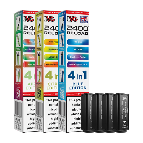 IVG 2400 Reload Prefilled Pods 4 in 1 Edition (Box of 5)