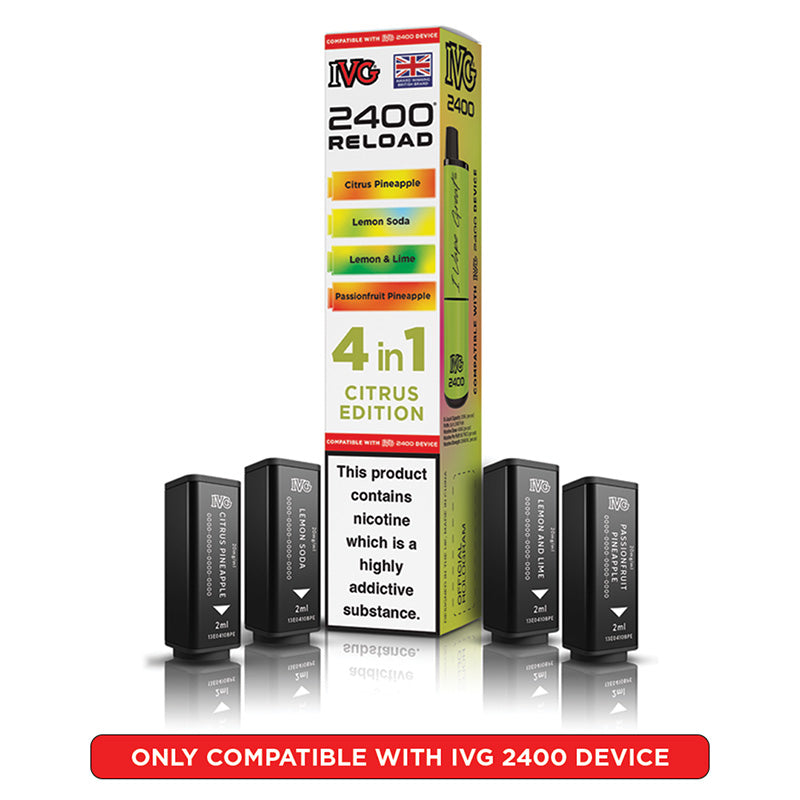IVG 2400 Reload Prefilled Pods 4 in 1 Edition (Box of 5)