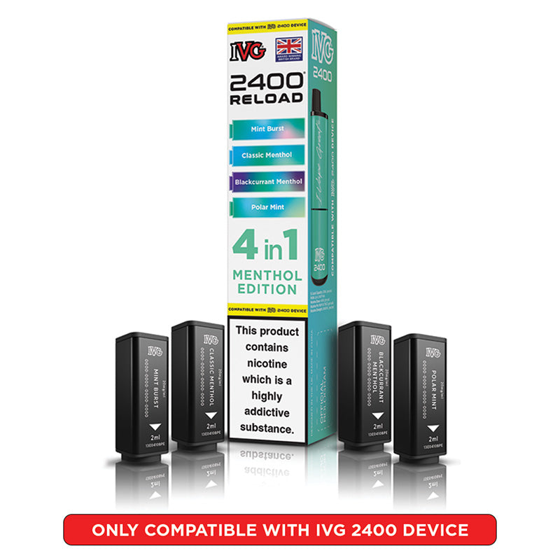 IVG 2400 Reload Prefilled Pods 4 in 1 Edition (Box of 5)