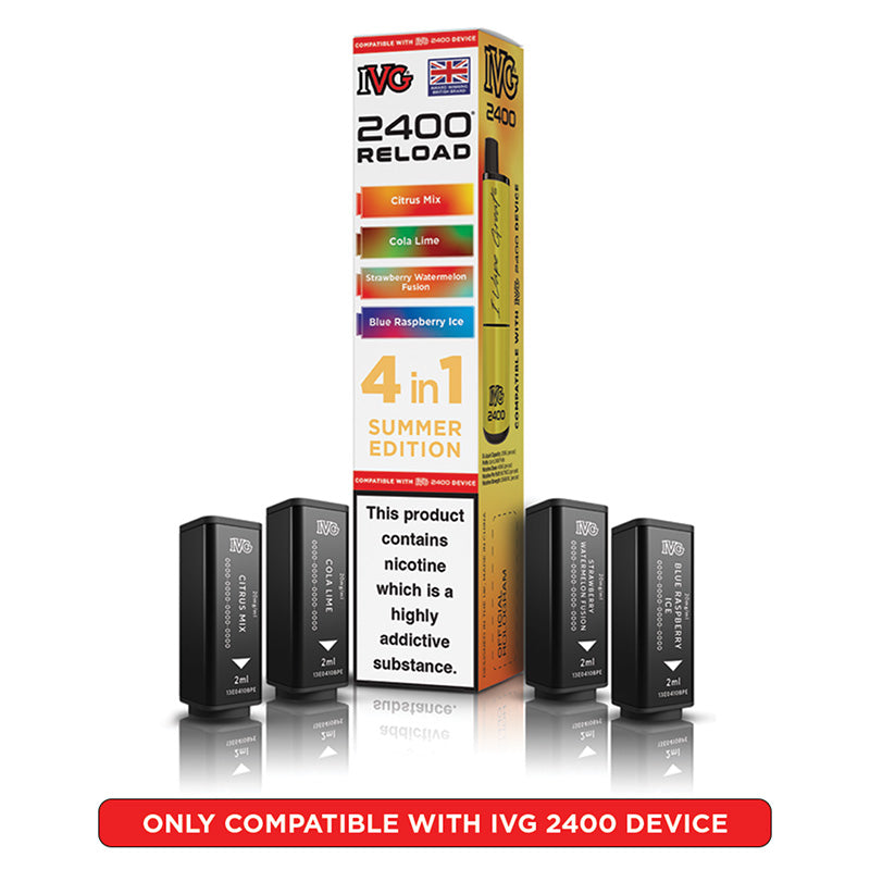 IVG 2400 Reload Prefilled Pods 4 in 1 Edition (Box of 5)