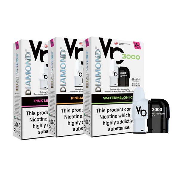 Vapes Bars Diamond 3000 Prefilled Pods (Box of 10)
