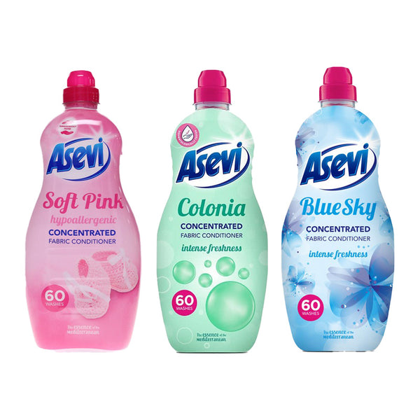 Asevi Fabric Conditioner 1.38L (60 Washes) RRP £2.99 (Pack of 10)