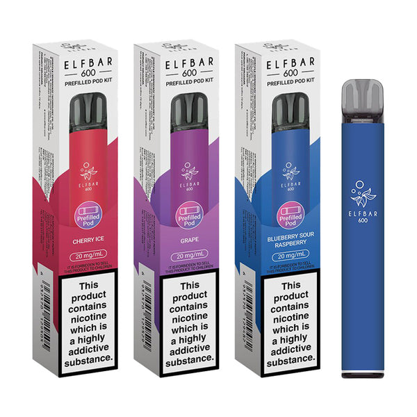 Elf Bar 600 Rechargeable Prefilled Pod Kit (Box of 10)