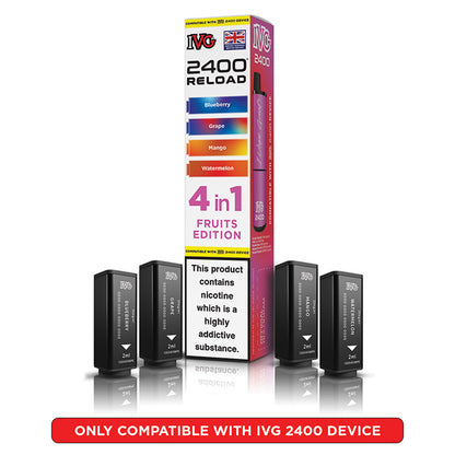 IVG 2400 Reload Prefilled Pods 4 in 1 Edition (Box of 5)