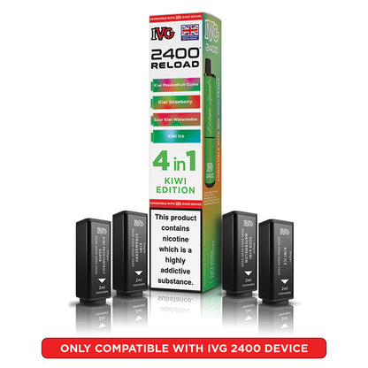 IVG 2400 Reload Prefilled Pods 4 in 1 Edition (Box of 5)