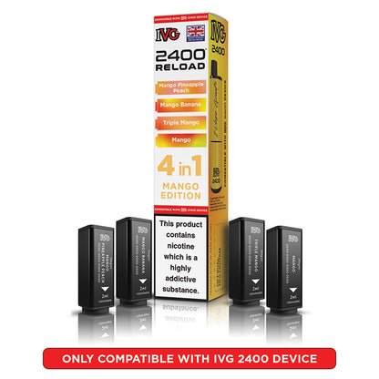 IVG 2400 Reload Prefilled Pods 4 in 1 Edition (Box of 5)