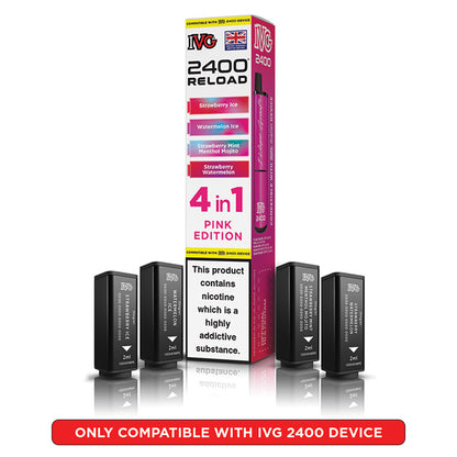 IVG 2400 Reload Prefilled Pods 4 in 1 Edition (Box of 5)