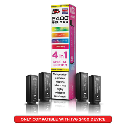 IVG 2400 Reload Prefilled Pods 4 in 1 Edition (Box of 5)