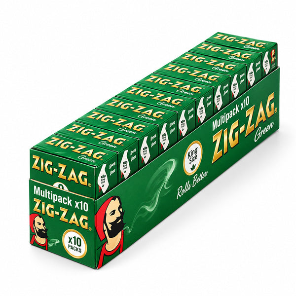 Zig-Zag Green Regular Rolling Papers (Pack of 10)