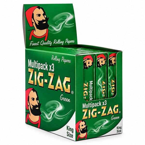 Zigzag Green Kingsize Rolling Papers (Pack of 12)