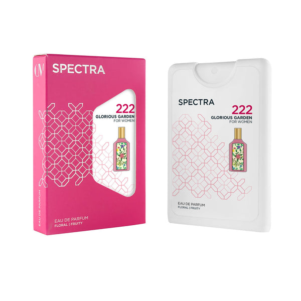 Spectra 222 Glorious Garden 18ml pocket perfume with packaging