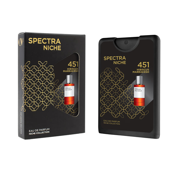 Spectra 451 Hibiscus Marrakesh 18ml pocket perfume with packaging