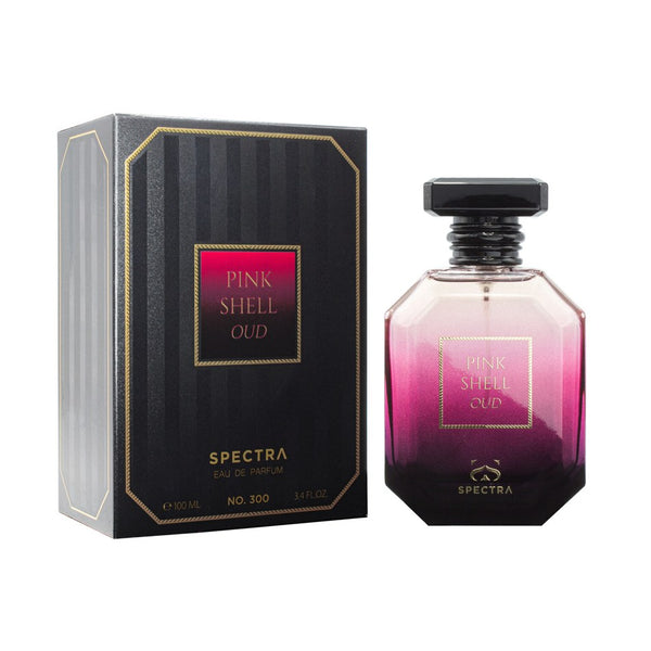 Spectra 300 Pink Shell Oud Eau de Parfum 100ml bottle and packaging